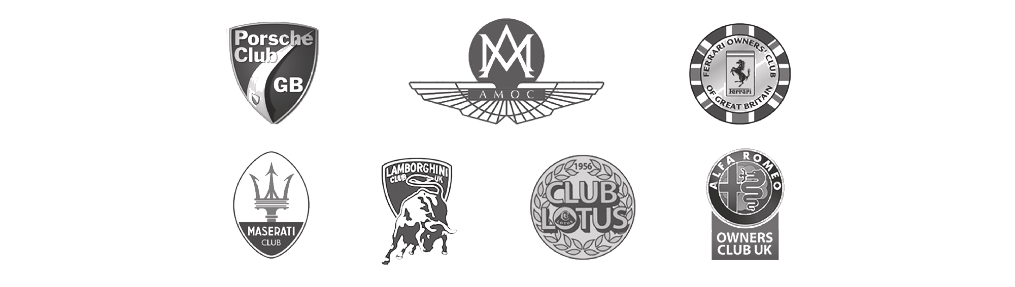 Porsche club, Ferrari owner's club, Club lotus, Maserati Club and more