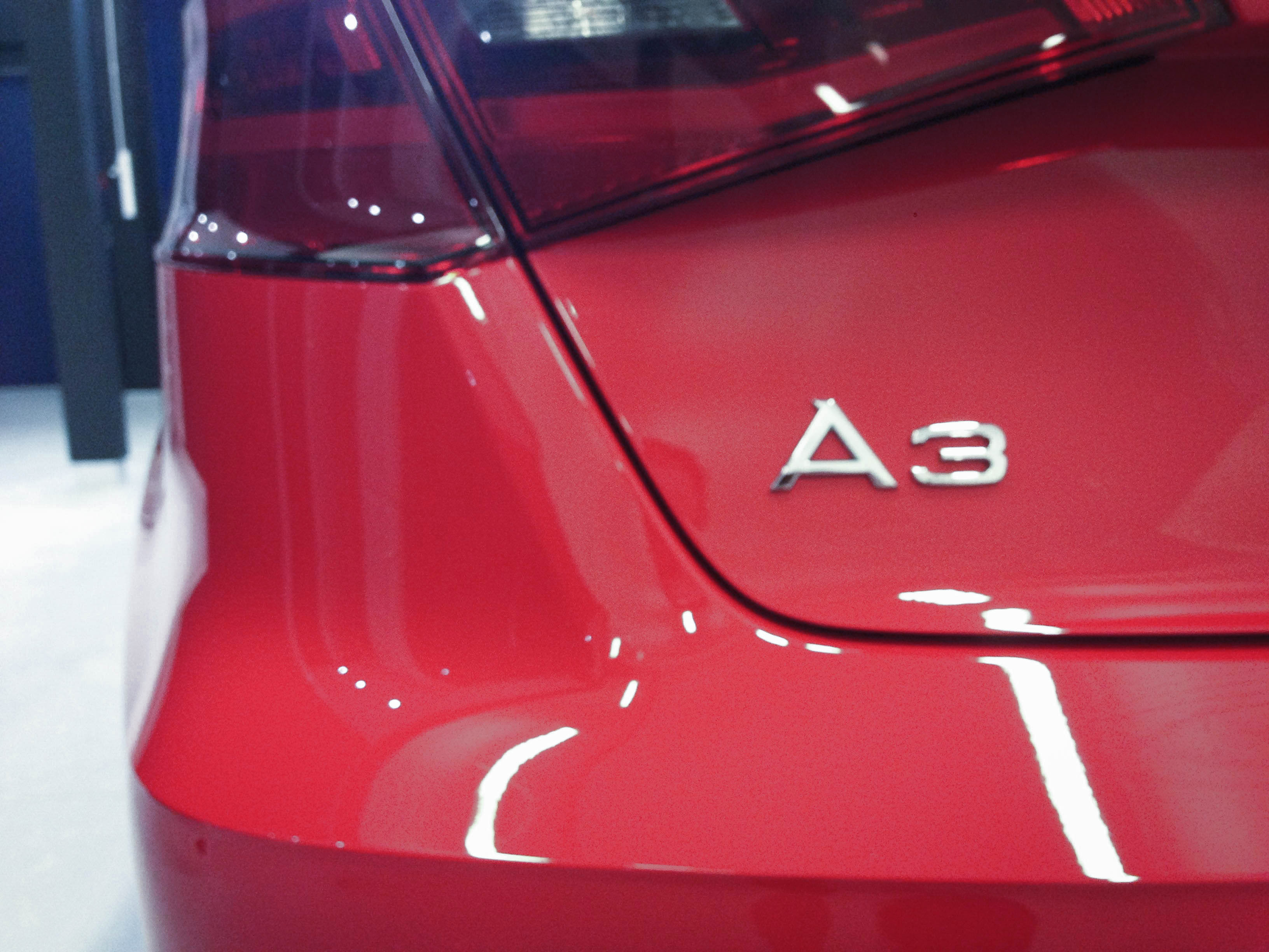 Audi A3 (Misano Red) – Rear detail
